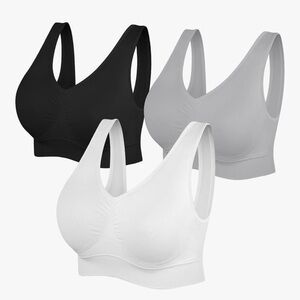 Women's Seamless Comfort Bras - Black, Gray, White